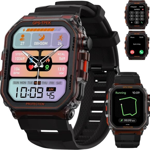Smart Watches for Men - Military Smart Watch for Men, Fitness Watch Waterproof I - Picture 1 of 8